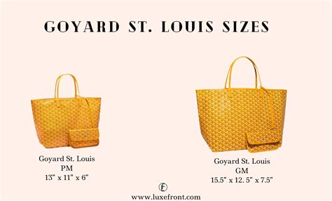 cost of goyard bag|goyard tote bag size.